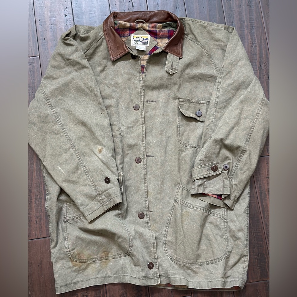 Pacific Crest green and brown flannel lined jacket